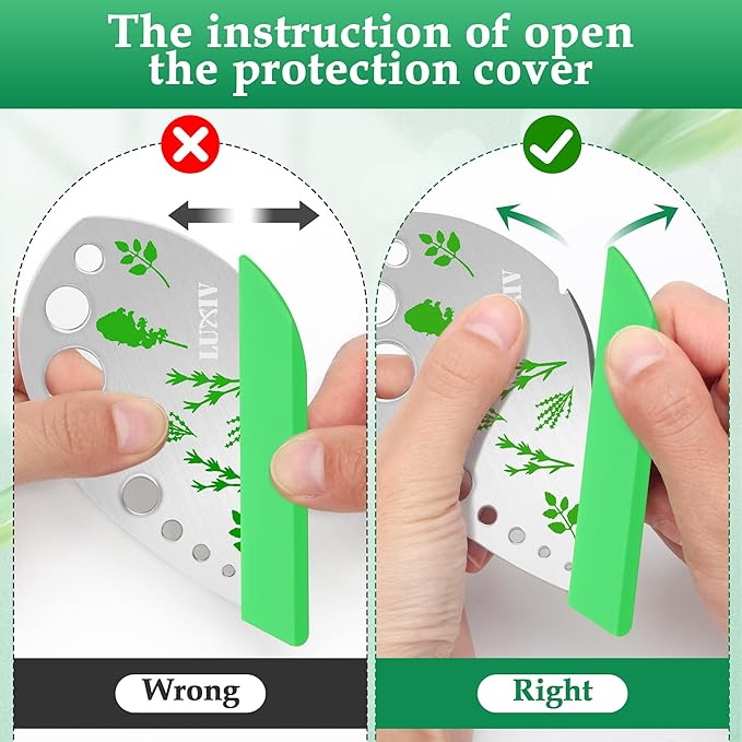 Luxiv Herb Stripper Tool Stainless Steel 9-Hole Leaf Peeler with Knife