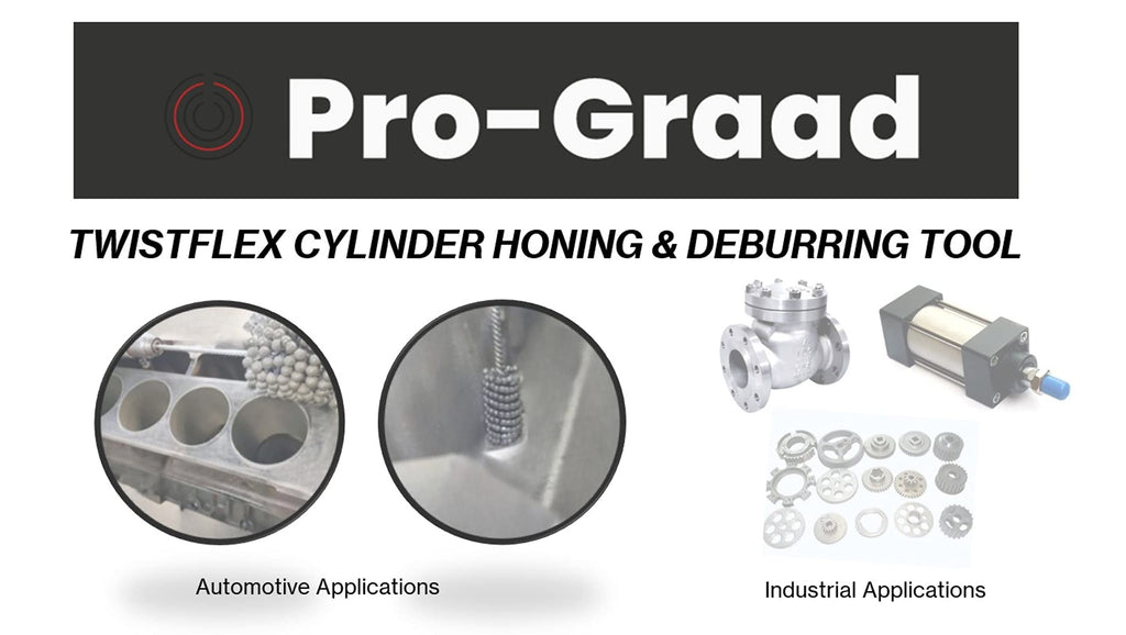 3-1/2" 320 Aluminum Oxide TwistFlex Cylinder Hone for 3.26"- 3.51" Bores