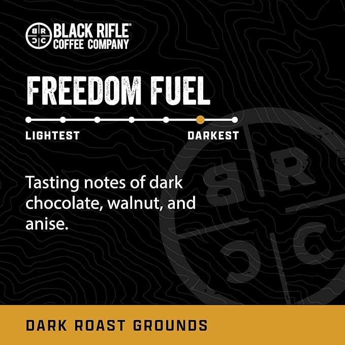Black Rifle Coffee Dark Roast Ground Coffee Freedom Fuel 12 oz