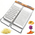 2 Pack Stainless Steel Handheld Grater Set, Coarse & Fine Kitchen Zester for Cheese, Vegetables, Chocolate & Spices