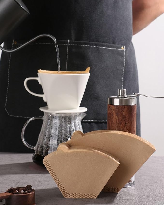 Coffee Filters #4, Cone Coffee Filters 8-12 Cup，Natural Unbleached,100P