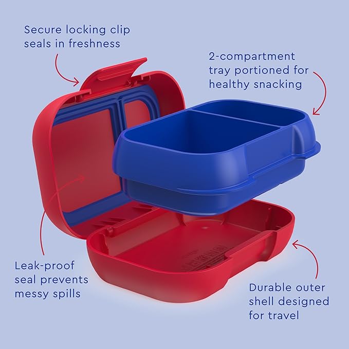 Bentgo Kids Snack Leak-Proof 2 Compartment Bento-Style Container