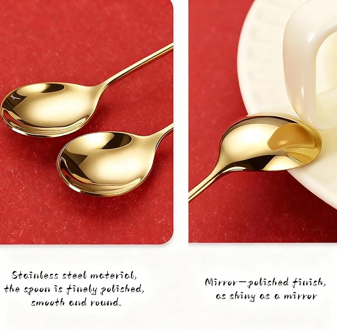 Christmas Cutlery Set (4, Gold, 【4 spoons】)