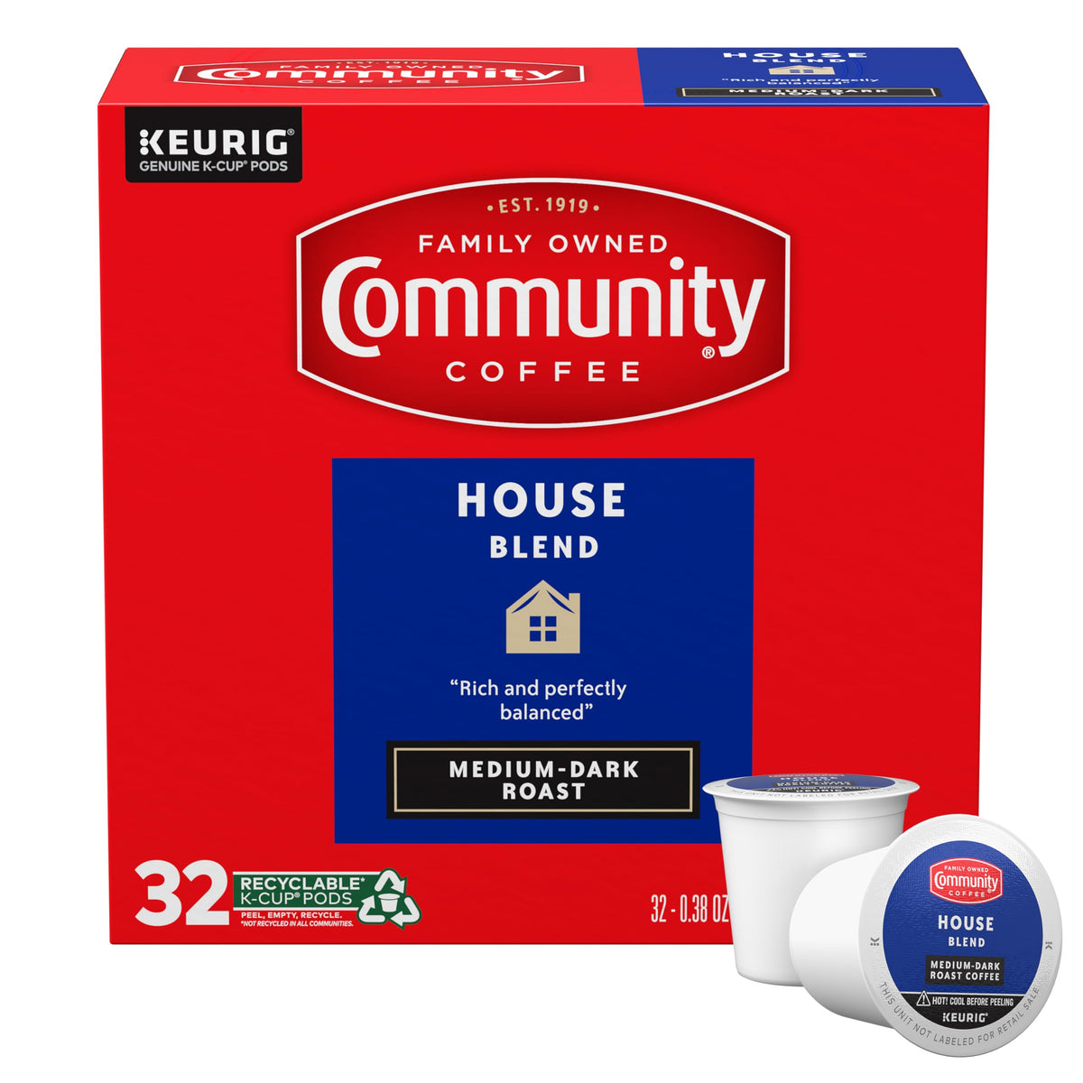 Community Coffee Grandma's Sugar Cookie Keurig K-Cup Pods, Limited Edition Holiday Flavor, Natural Ingredients, 10 Count (Pack of 1)