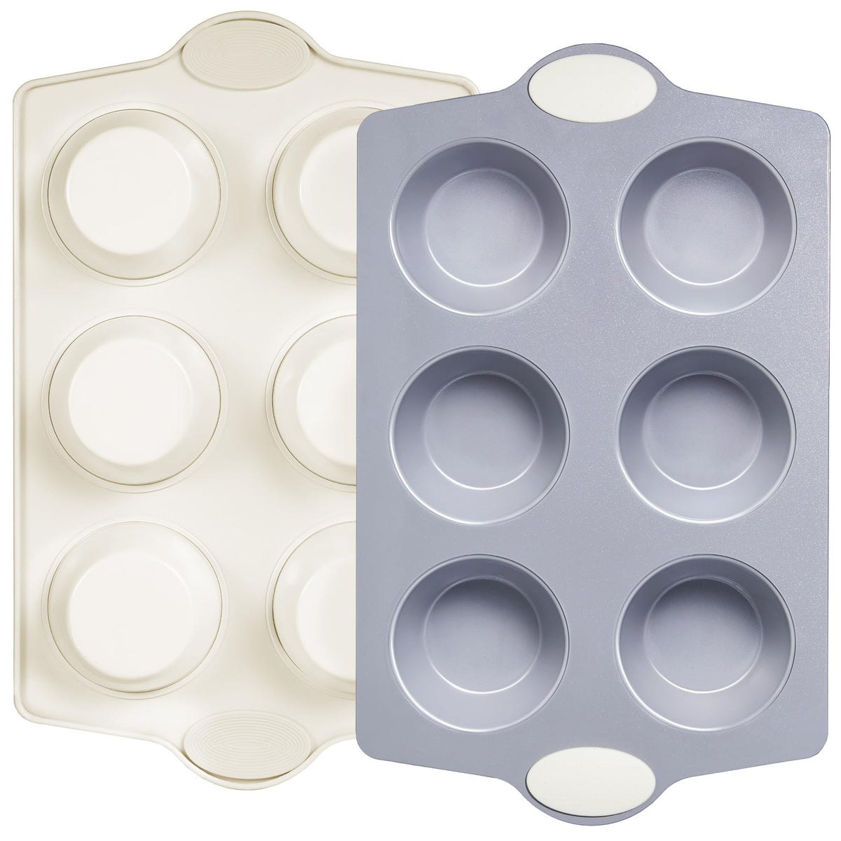 BRONYPRO 24-Cup Non Toxic Nonstick Ceramic Mini Muffin Pan & Cupcake Tin, PFOA & PFOA Free, Heavy Duty Rust-Resistant Aluminized Steel, Oven & Dishwasher Safe, Blue