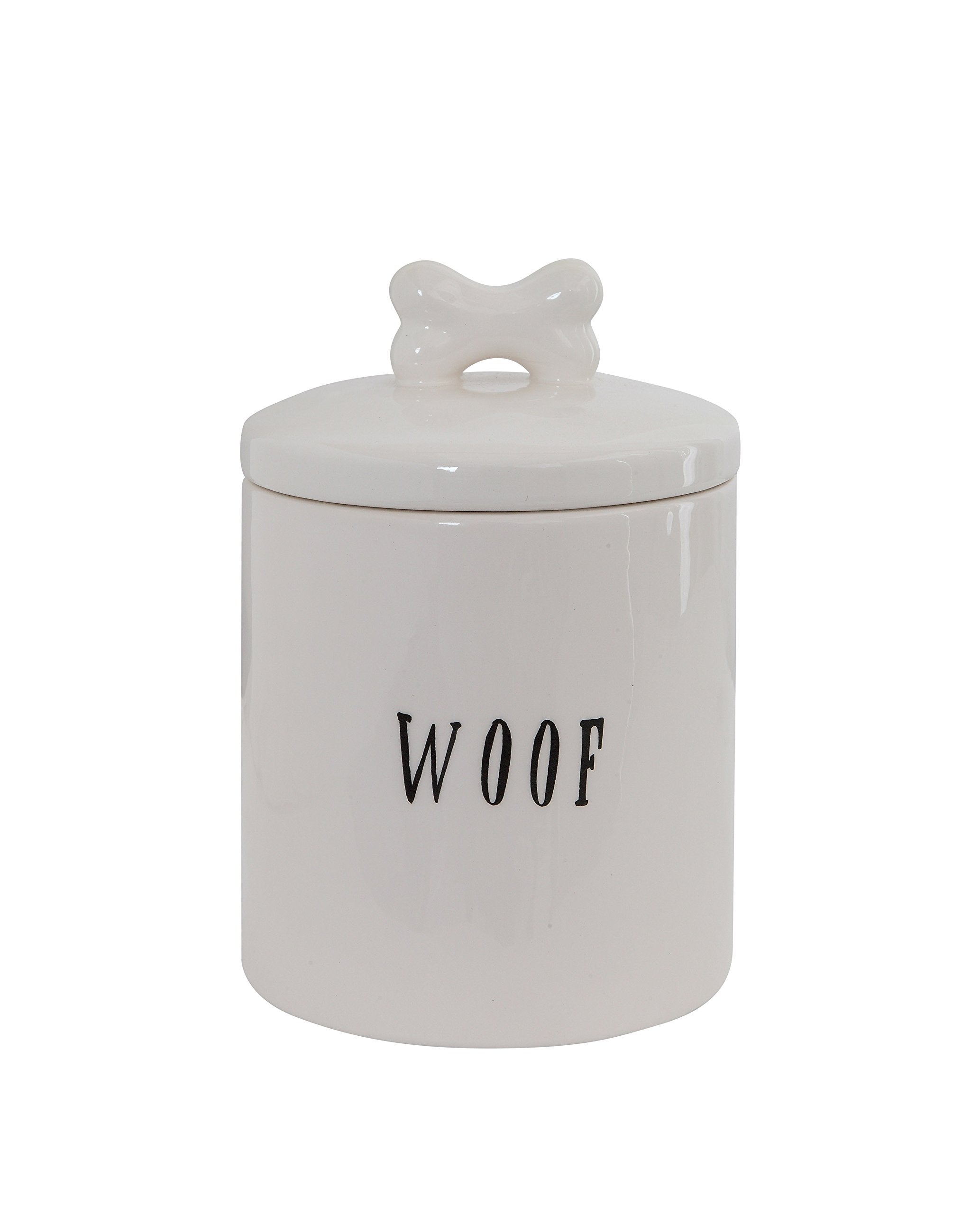 Creative Co-Op Woof Jar with Bone Handle on Lid
