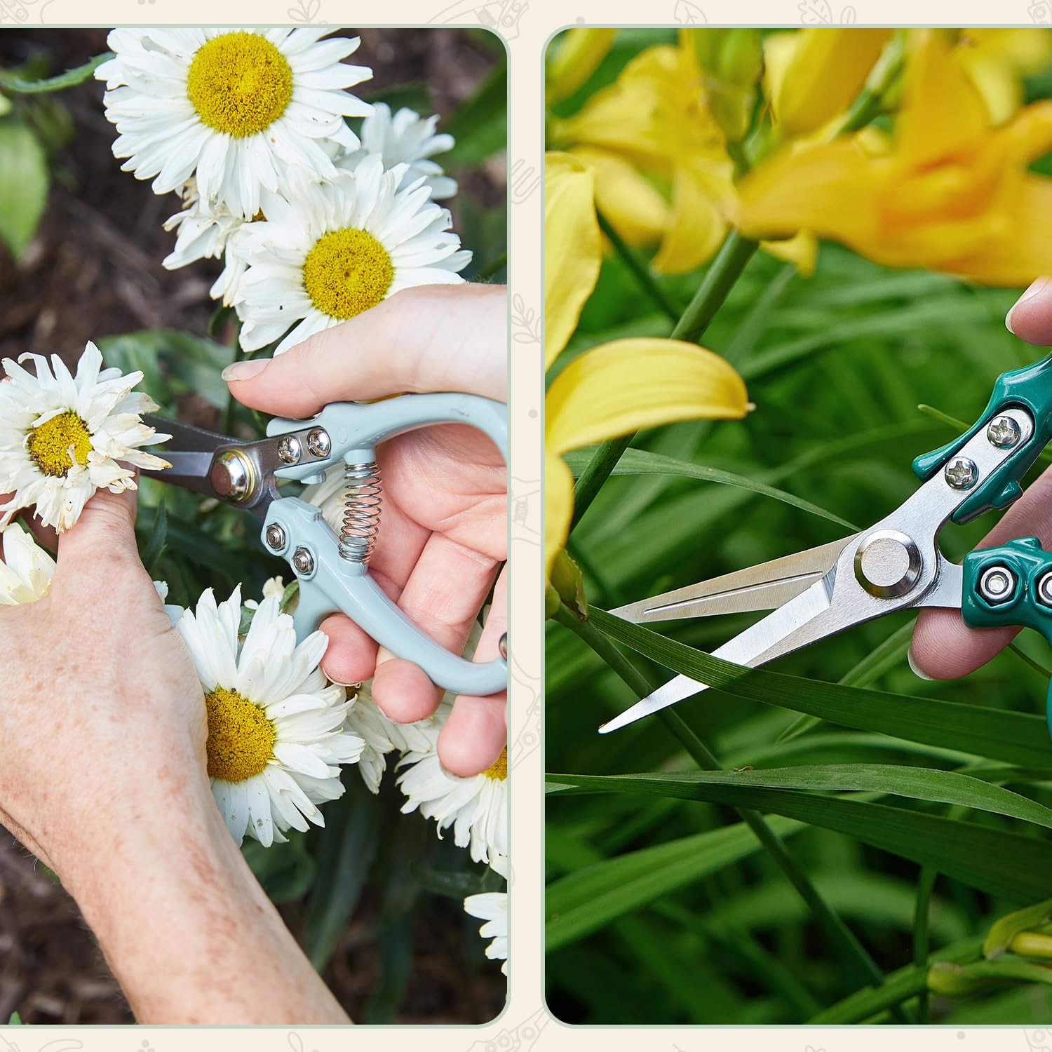 Modern Sprout Pruning Shears - Garden Snips - Herb Scissors - Sage 1-Pack