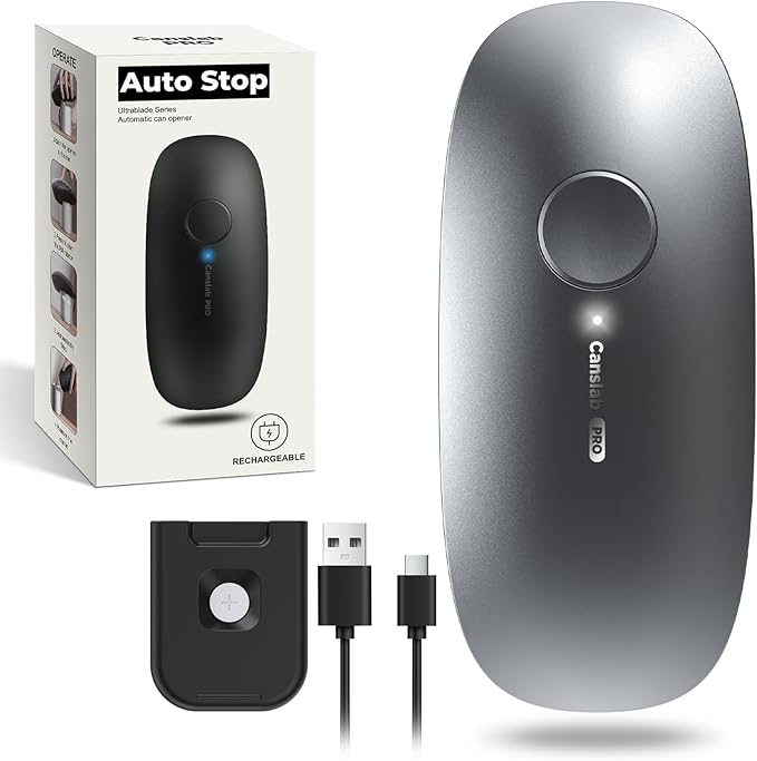 Canslab Ultrablade PRO Electric Can Opener,USB Rechargeable,Smart Auto Stop