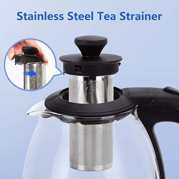 Taylor Swoden Electric Kettle with Tea Infuser, 1L, Black