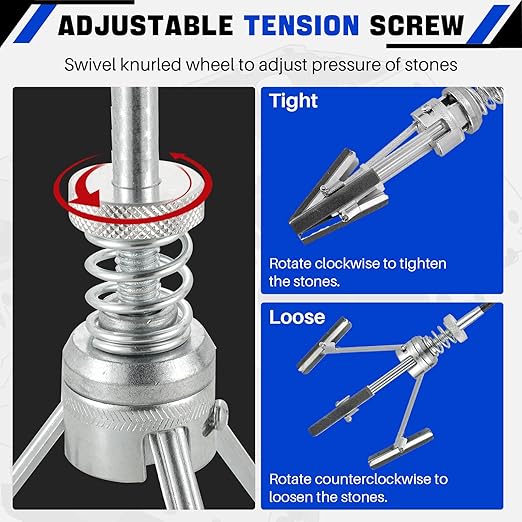 DASBET Engine Brake Cylinder Hone Adjustable Deglazer 2" to 6-1/2" Diameter