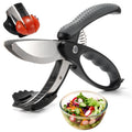 ALEXPHY Salad Scissors with Double Blades, Lettuce Chopper for Chopped Salad, Black