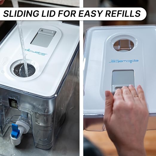 Epic Pure XP Water Filter Dispenser with Advanced CoreXchange™ Filter. 36 Cup 100 Gallon Made in USA Filter. NSF Certified | Removes PFAS, Lead, Chlorine & More | BPA-Free |