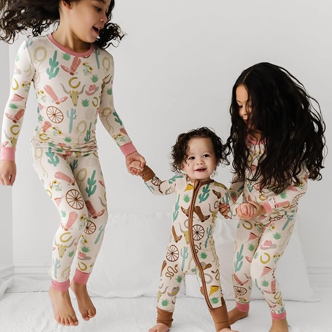 Little Sleepies Baby Pajamas, Caramel Ready to Rodeo, 18-24 months