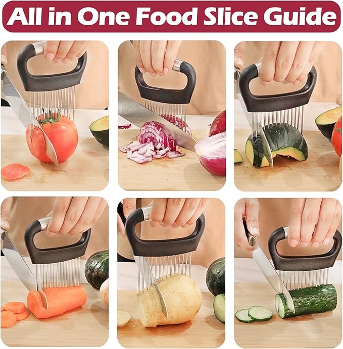 JAYVAR Large Onion Holder for Slicing, 304 Stainless Steel