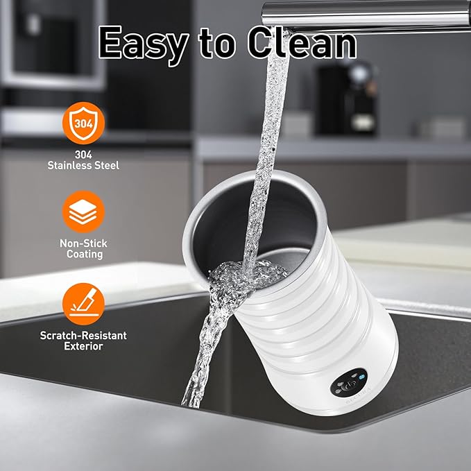 Secura Electric Milk Frother, 4-in-1 Automatic Hot & Cold Foam Maker