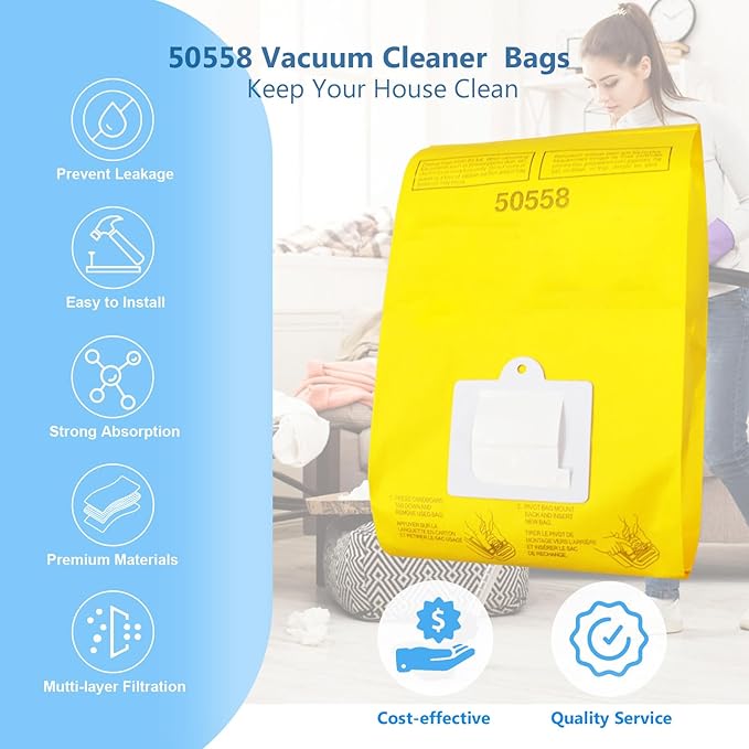 25 Pack Replacement Vacuum Bags Compatible with Kenmore Canister Type C/Q