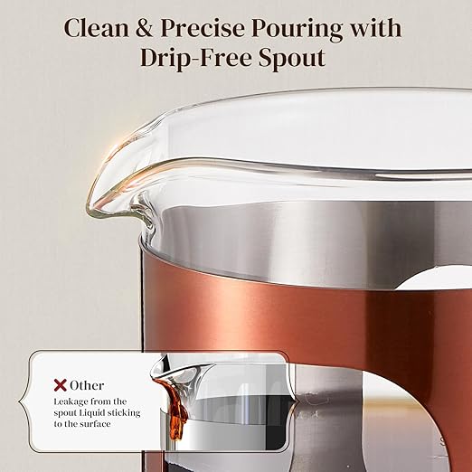 Veken French Press Coffee Maker,No Plastic Touching Cafe,34oz 1L Cafetera