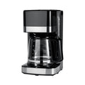 12 Cup Drip Coffee Maker with Glass Carafe (1.9 Qt), Auto Shut-off, Auto Pause, Removable Filter Basket, Black & Silver