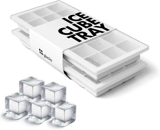 Ice Cube Tray with Lids, Small Silicone Molds for Cocktails & Drinks