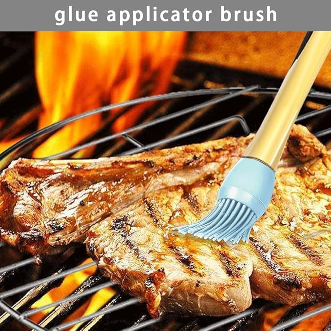 ZYMJBB 4 Pack Silicone Basting Brush for Cooking, Heat Resistant Pastry Brushes with Oil Reservoir Handle, Food-Grade BBQ Brush for Grilling, Baking, Barbecue, Sauce, Butter, Meat, Kitchen and Outdoor