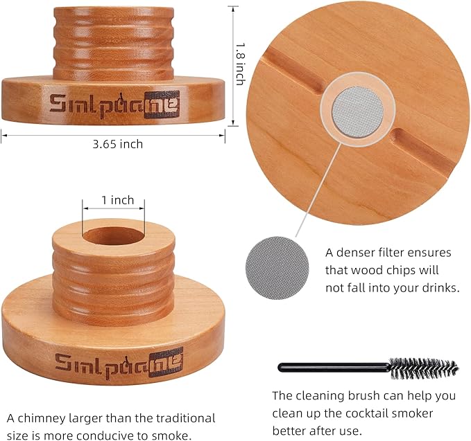 Cocktail Smoker Kit with Torch, Old Fashioned Whiskey Smoker-Without Butane