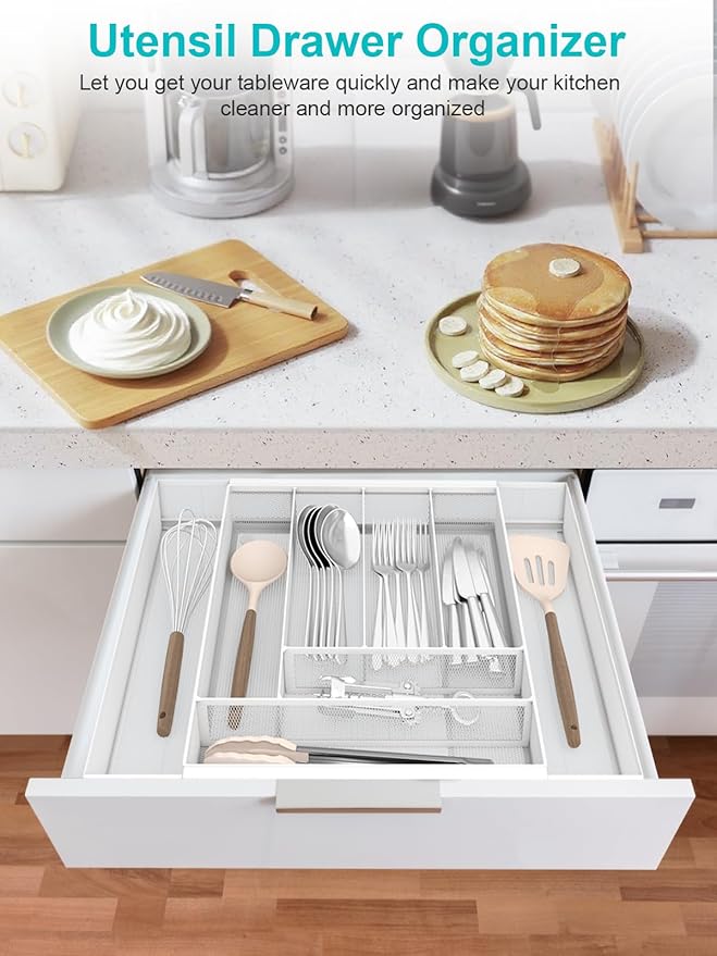 Sedegn Expandable Kitchen Utensil Organizer - 11.6" to 20" Adjustable