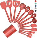 Coukre Silicone Kitchen Cooking Utensils Set, Heat Resistant, 14-Piece