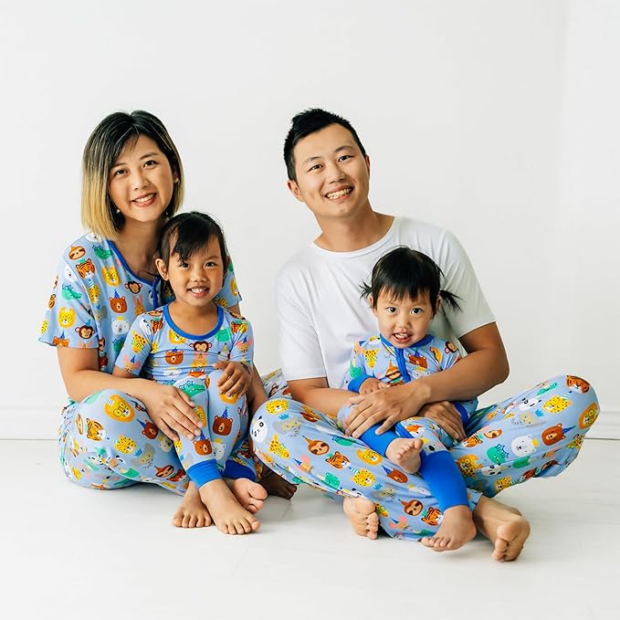 Little Sleepies Baby Pajamas, Blue Party Pals, 3-6M