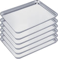 Mimorou 6 Pcs Baking Sheet Set Stainless Steel Cookie Sheet Cookie Baking Pan Bakeware Oven Tray Dishwasher Safe Commercial Grade Pans(18x13x1 Inch)