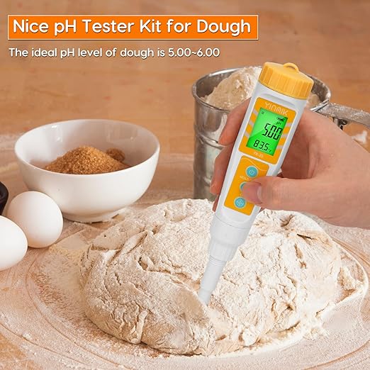 YINMIK Digital pH Meter with Extra Replaceable pH Probe Food pH Checker