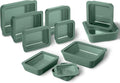 BRIVARA HOME 20-Piece Glass Food Storage Containers Set with Lids (10 Containers + 10 Lids) | Microwave-Safe Airtight Seal, Oven-Safe Ceramic-Coated Glass | Zero Plastic, No PFAS/PFOA/BPA [Pine]
