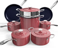 Nuwave Lux 13pc Forged Lightweight Nonstick Ceramic Cookware Set, PFAS-Free