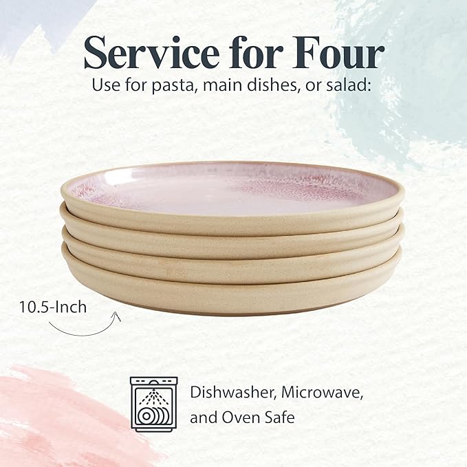 Portmeirion Minerals Dinner Plate - Rose Quartz, Set of 4