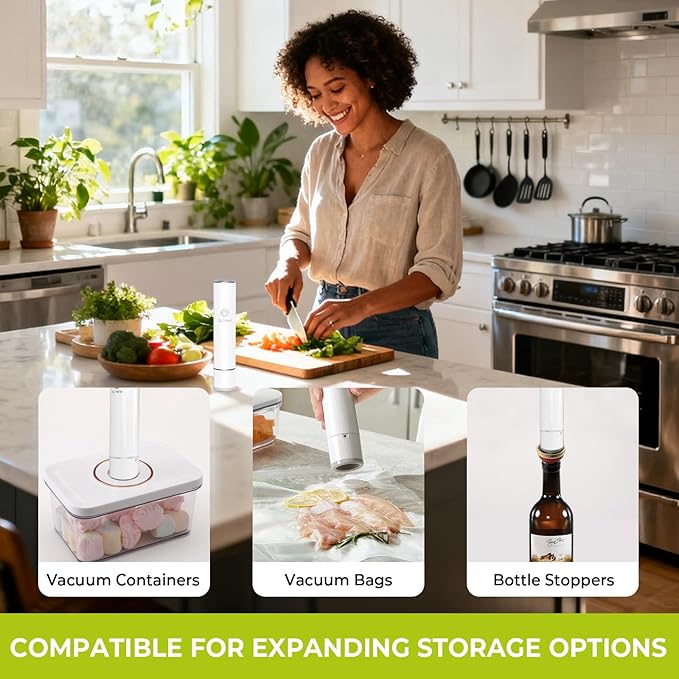 ZLTMYI Handheld Vacuum Sealer for Food with 20 Reusable Vacuum Bags