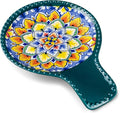 vancasso 7.7 Inch Ceramic Spoon Rest, Bohemian Stove Top, Green