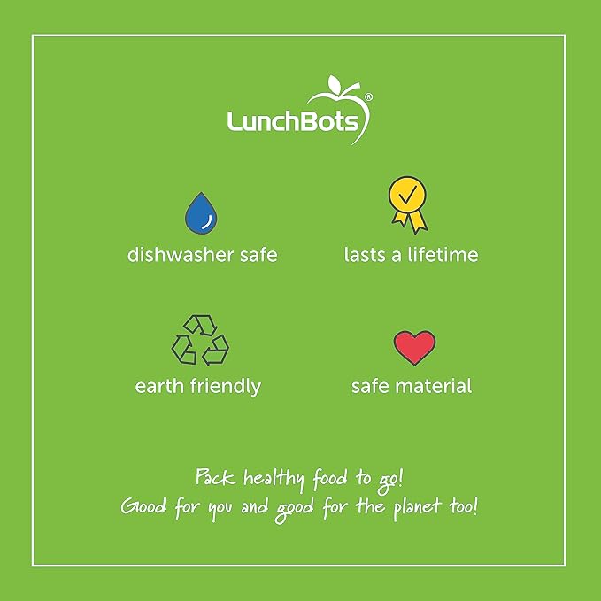 LunchBots Build a Bento 32 oz Platinum Silicone Divided Lunch Box Blue