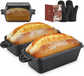 AILITOR Cast Iron Loaf Pan with Lid 9x5 Inch - Bread Baking Pans for Homemade Bread, 2 Piece Set