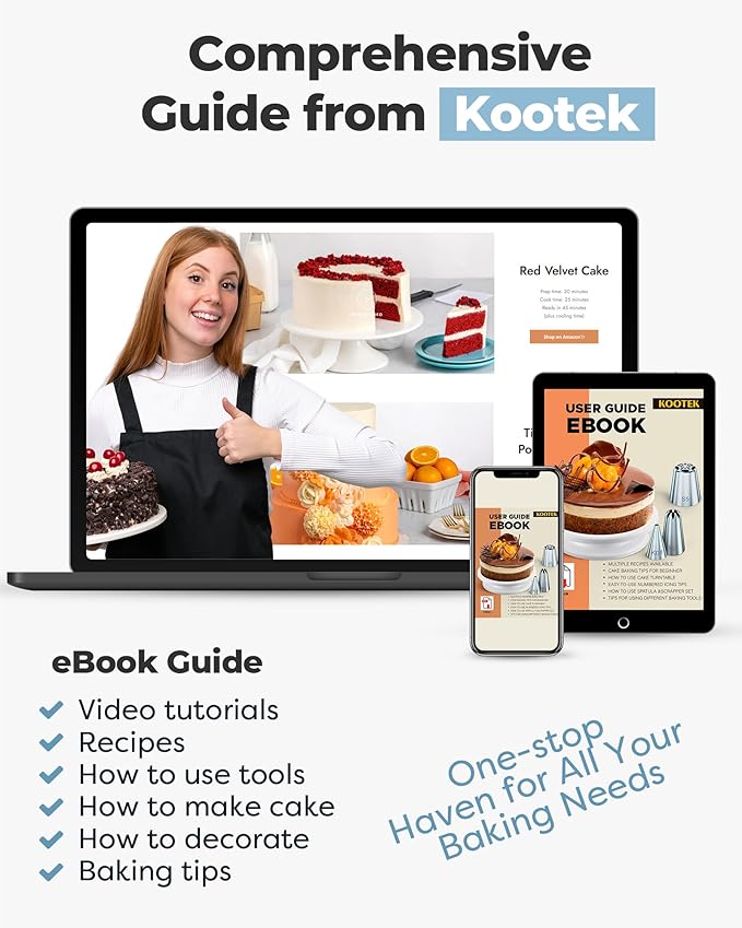Kootek 71 Cake Decorating Kit Baking Supplies Tools for Beginners & Pros