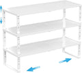 Wobmmi Expandable Spice Rack Kitchen Cabinet Shelf Organizer, Stackable Storage Shelves Racks, Adjustable Counter Shelving for Cabinets, Countertop, Cupboard,Pantry and More(3Packs/White/Medium)