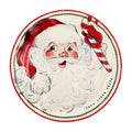 Mud Pie Santa Salad Christmas Plate, Candy Cane, 8" dia