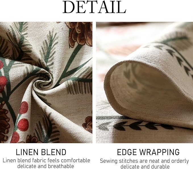 ISAENNE Designer Vintage Linen Rectangular Tablecloth,102"x63"-Carol B