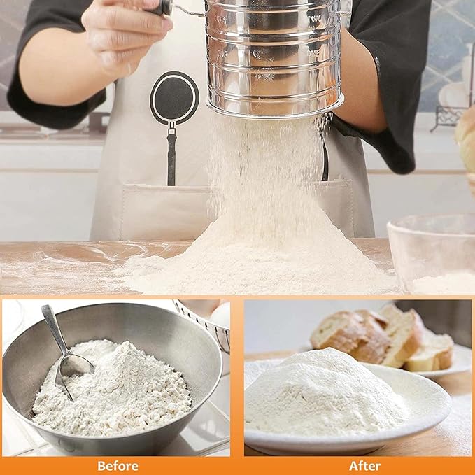 HULISEN 5-Pc Biscuit Cutters, Flour Sifter, Pastry Scraper, Dough Blender