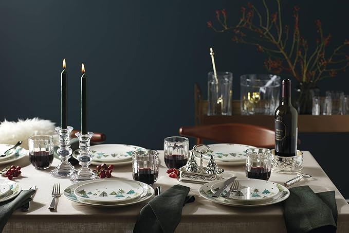 Lenox Balsam Lane Porcelain 12-Piece Christmas Dinnerware Set for 4