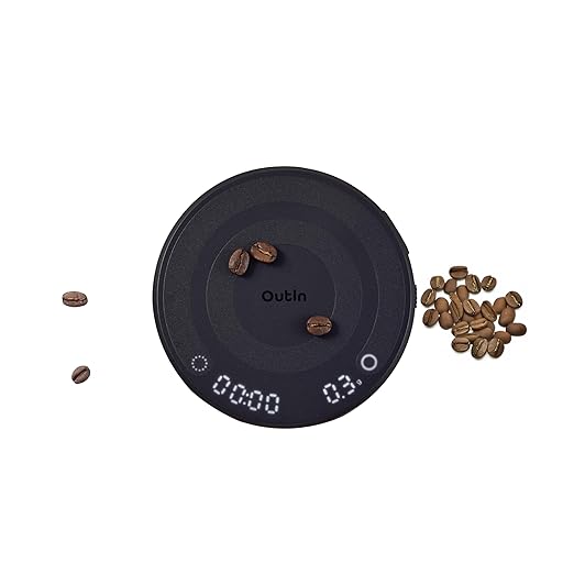 OutIn Claro Portable Coffee Scale, Timer Function, Rechargeable