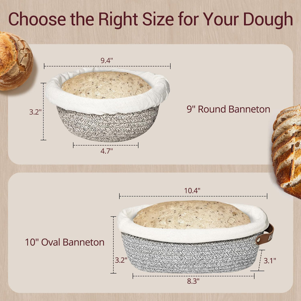 Proofing Basket Banneton Bread Basket Cotton Rope Sourdough Proofing Basket