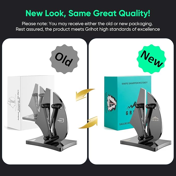 Grihot VN3 Professional Knife Sharpener | 3-Action Tungsten Carbide, Black