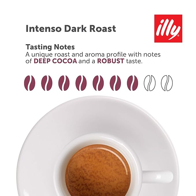 illy Ground Moka Coffee, Intenso Dark Roast, 8.8oz, 6 Pack