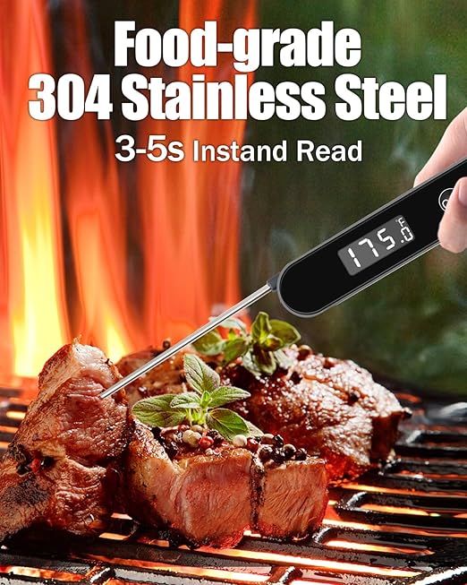 OFOND Meat Thermometer Digital,Instant Read Food Thermometer with Battery