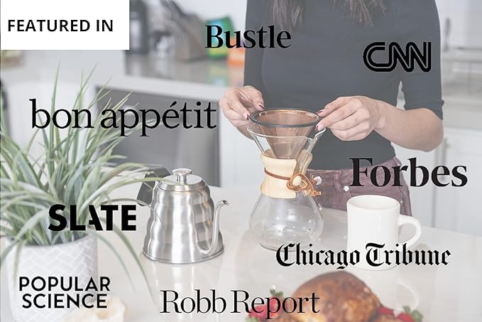 Barista Warrior Reusable Coffee Filter - Stainless Steel Pour Over Dripper, Compatible for Chemex, Hario V60 & Drippers, Easy to Clean Flavorful Brew Fine Mesh Coffee Filter - Copper