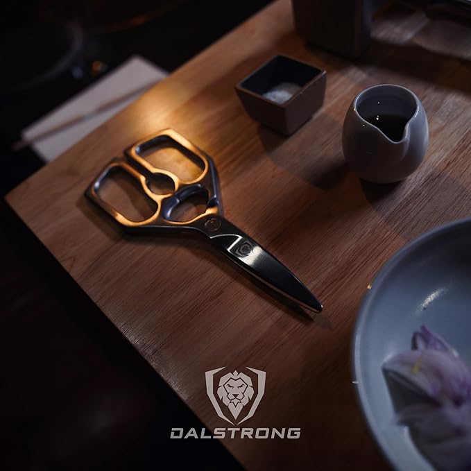 Dalstrong Kitchen Scissors — Japanese Stainless Steel Shears, Ambidextrous, Detachable for Cleaning — For Spatchcocking Chicken, Trimming Herbs, Pizza, Flatbread & Package Opening